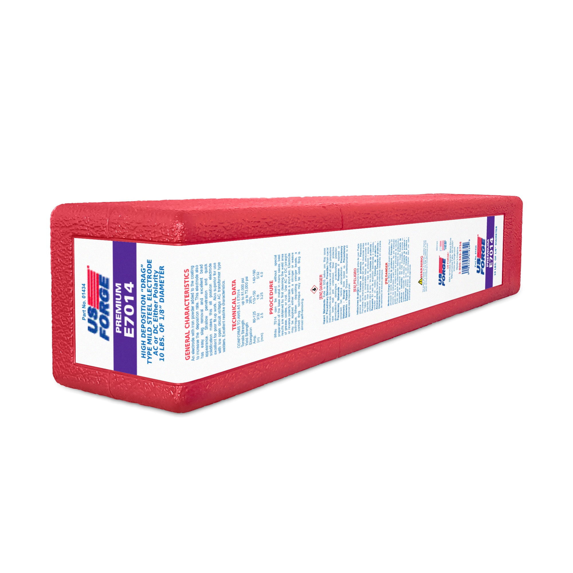US Forge® 1/8" E7014 Welding Electrode - 10 lbs, Model# 1434